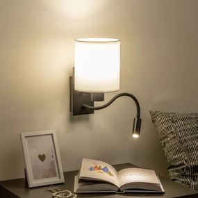 Brilagi - LED Nástenná lampa NUBILA 1xE27/25W/230V + LED/3W čierna/biela