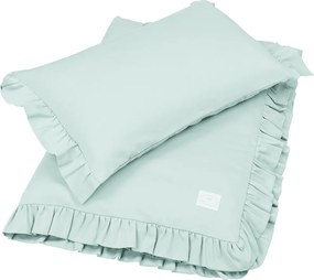 Junior obliečky s volánikmi púštne zelená 100x135cm