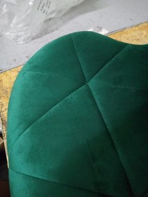 AKCIA Barová stolička s čiernou nohou WEST VELVET, zelená II. akosť