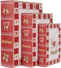 Set 3ks úložný box v tvare knihy Koník - 27*22*7 / 22*17*6 / 17*12*4 cm