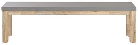 Záhradný nábytok sada betón / akáciové drevo sivá farba stola s 2 lavicami OSTUNI Beliani