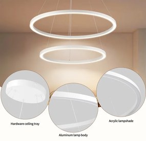 Brilagi - LED stmievateľný luster na lanku PORTOFINO LED/98W/230V pr. 80 cm biela +DO