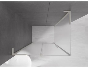 Mexen Velar L, sprchový kút s posuvnými dverami 120 x 110 cm, 8mm sklo námraza, brúsená oceľ, 871-120-110-33-97
