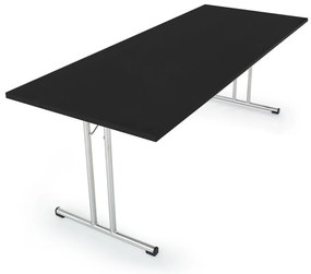 Skladací stôl 180 x 80 cm, čierna