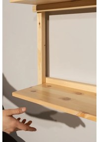 Nástenná knižnica z borovicového dreva v prírodnej farbe 192x127 cm Groove – Karup Design