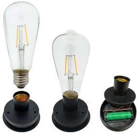 LED Solárne svietidlo LAURA 1xE27/1,2V 300 mAh IP44