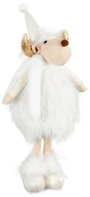 VIANOČNÁ FIGÚRKA REINDEER 42 CM BIELA
