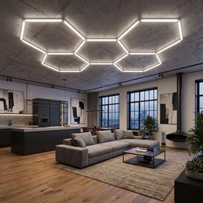 Toolight Toolight, LED stropné svietidlo HEXAGON 5 modulov, JNH051-H, biela, OSW-56243