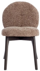 Hnedé čalúnené jedálenské kreslá v súprave 2 ks Sinosa – Light &amp; Living