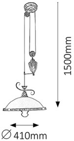 Rabalux 2756 - Luster ELISETT 1xE27/60W/230V