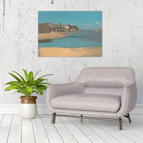 Obraz - Odilon Redon, Village by the Sea in Brittany, reprodukcia (70x50 cm)