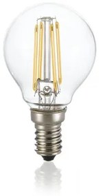 Ideal Lux I188935 LED žiarovka vláknová E14, 4W, 3000K, 430lm, priehľadná, P45-kvapka, stmievateľná
