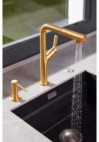 KFA Armatura 990-100-31 - Zápustný dávkovač mydla DUERO nerezová oceľ/zlatá