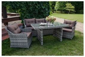 DIVINO ZÁHRADNÝ SET 2 x KRESLO + STÔL + POHOVKA