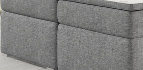 Posteľ Boxspring Divalia 200 x 180, čierna (látka - bd 02)