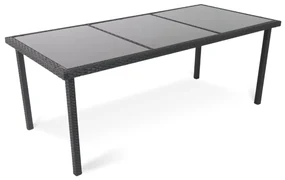 Záhradná zostava Orsino - 8 miest, čierna