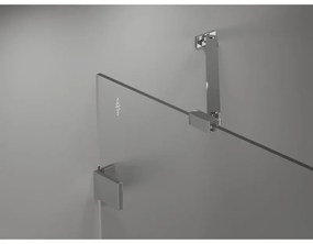 Mexen Lunar-B, výklopný sprchový kút ľavý 80 x 80 cm, 8mm číre sklo, chrómový profil, 832-080-080-01-00-L