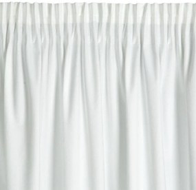 Biely zamatový záves na páske MELANIE 140x270 cm