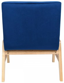 Kreslo Ontario velvet tmavomodré