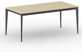 Kancelársky stôl PRIMO ACTION, čierna podnož, 1800 x 900 mm, breza