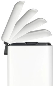 Biely pedálový odpadkový kôš Wenko, 30 l