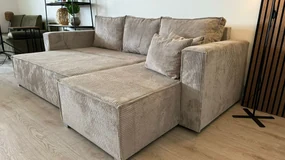 Tmavohnedá rohová pohovka SMART COSARO, obojstranná + 2 vankúšiky ZADARMO