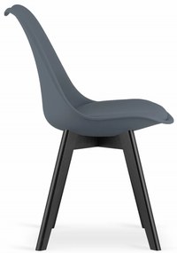 AKCIA Sivá stolička BALI MARK s čiernymi nohami II. akosť