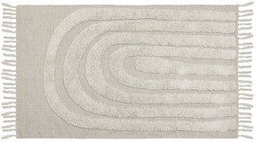 Bavlnený koberec 80 x 150 cm béžový HAKKARI Beliani