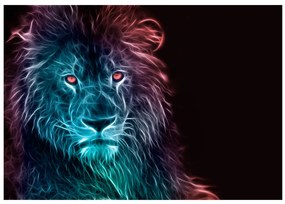 Artgeist Fototapeta - Abstract lion - rainbow Veľkosť: 147x105, Verzia: Samolepiaca