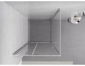 Mexen Exo, sprchovací kút s krídlovými dverami 100 x 100 cm, 6mm číre sklo, chrómový profil, 819-100-100-01-00