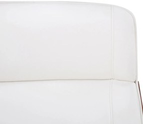 Kancelárska stolička Varel - drevo orech - Biela