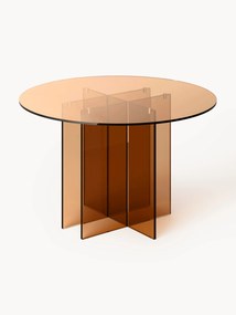 Okrúhly sklenený jedálenský stôl Anouk, Ø 120 cm