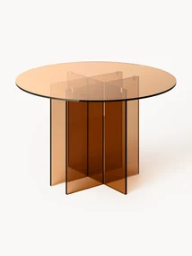 Okrúhly sklenený jedálenský stôl Anouk, Ø 120 cm