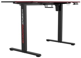 Herný stôl s LED osvetlením SHADOW GAMER 2.0 elektrický, čierny