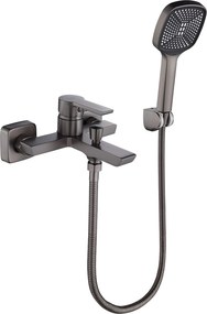 Rea Argus, vaňová batéria s ručnou bodovou sprchovou súpravou, grafitová, REA-B8747