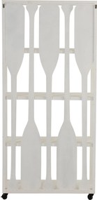 Biely drevený policový regál s pádlami Paddles - 80 * 35 * 172 cm