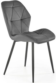 Stolička K453 Velvet/Kov Šedá