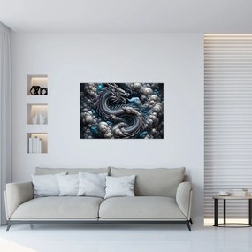Obraz – Drak v dyme (90x60 cm)