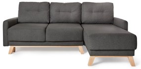 Tmavosivá variabilná rozkladacia rohová pohovka Bonami Selection Pop