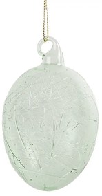 Zelené sklenené závesné vajíčko Egg - Ø 6*10 cm