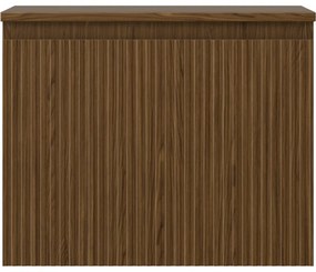 Mexen Rivel, kúpeľňová skrinka 60 cm s hornou časťou, 1 zásuvka, drážkovaná, orech, 91A20-06047-1-BFC86