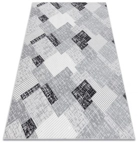 Koberec SAMPLE REMI geometrický, sivý / čierny
