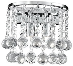 Searchlight 2402-2CC - Krištáľové nástenné svietidlo HANNA 2xG9/33W/230V