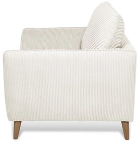 Biele menčestrové kreslo Paris – Scandic