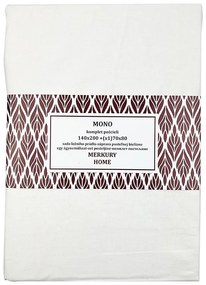 Bavlnená posteľná bielizeň Mono ecru 140x200 (1) 70x80 Merkury Home