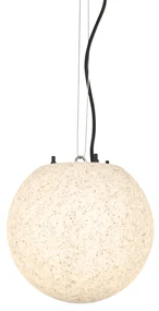 Moderné záhradné závesné svietidlo sivé 25 cm IP44 - Nura
