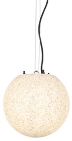 Moderné záhradné závesné svietidlo sivé 25 cm IP44 - Nura