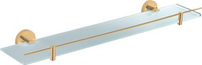 Slezák - RAV Polička sklenená 600 mm COLORADO - COA0900/60ZK, Zlatá kartáčovaná