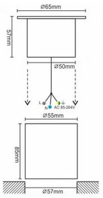 LED Vonkajšie nájazdové svietidlo LED/4W/85-264V IP67 2800K