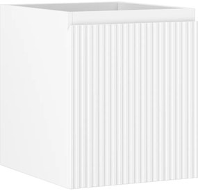 Mexen Rivel, kúpeľňová skrinka 40 cm, 1 zásuvka, drážkovaná, biela matná, 91A20-04047-1-BF01